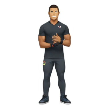 Pyrobut de Pokémon qui imite Christiano ronaldo sticker