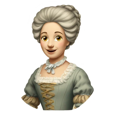 18th century Swiss lady in dress sticker