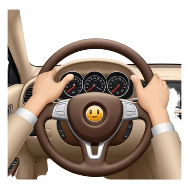 hands on the steering wheel of a car sticker