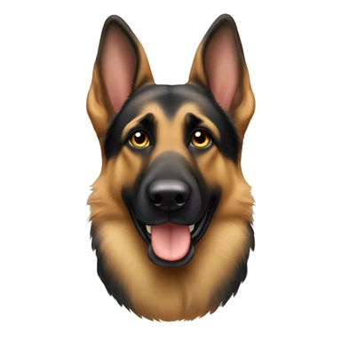 German shepherd with floppy ears sticker