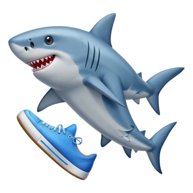 Shark with blue shoes  sticker