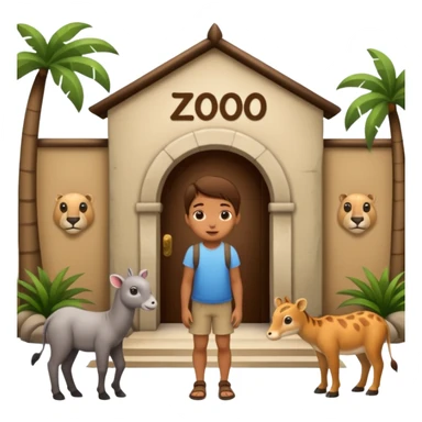 entrada de un zoo y que vean animales  sticker