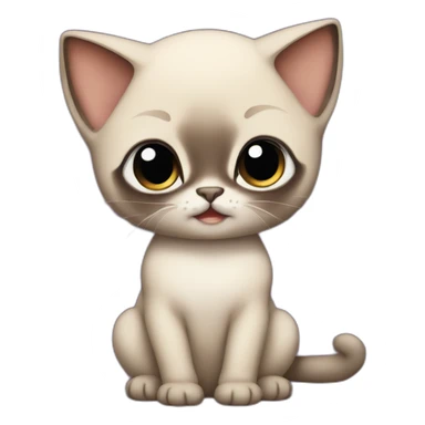 Siamese baby cat sticker