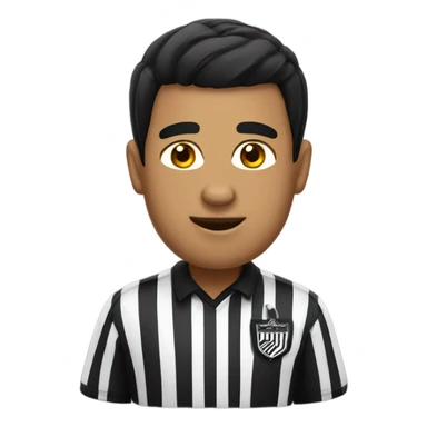 referee with black hair sticker