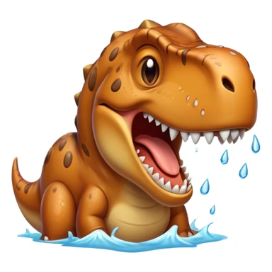 T Rex laughing crying sticker