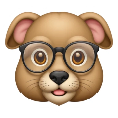 animal wtih glasses sticker