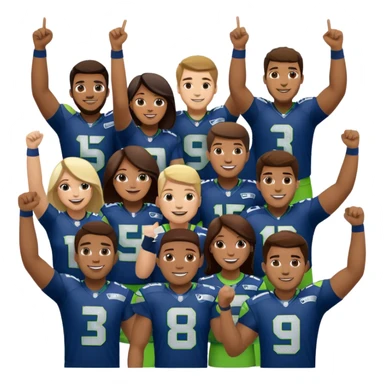 Seahawks celebrating sticker