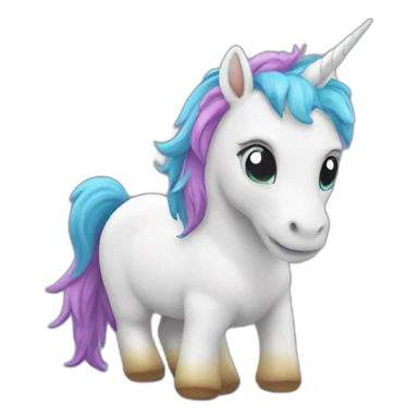 Licorne sur ours sticker