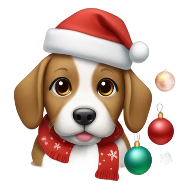 Christmas puppy sticker