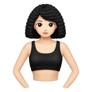 super realistic isolated black cashmere crop top sticker