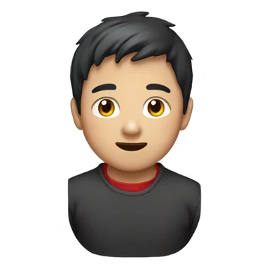 Asian boy with red gloves on his hands sticker