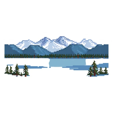 tent camping in Lapland wilderness with mountains sticker