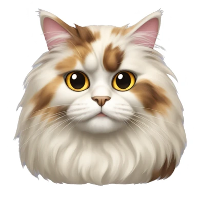 Fluffy persian calico cat sticker