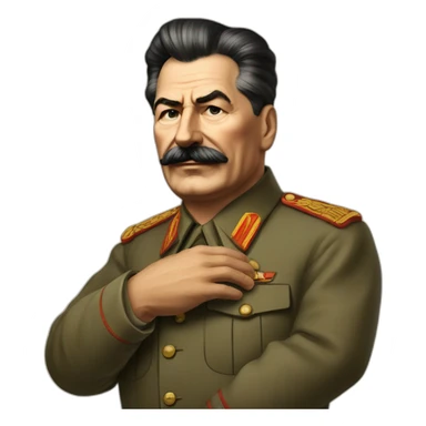 joseph stalin holds his hand up sticker