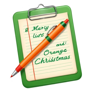 liste de noel orange et verte sticker