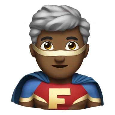 Super hero with F on chest  sticker
