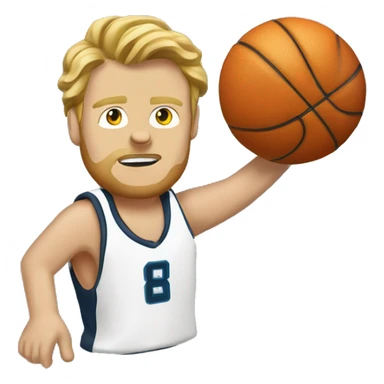  Rasmus hoijlund shooting a basketball  sticker