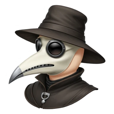 masked person venice plague doctor sticker