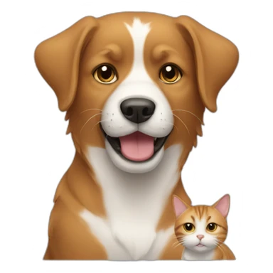 dog wuth cat sticker