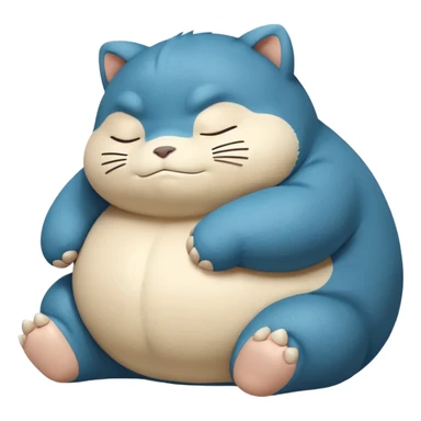 Sleeping snorlax pokemon sticker