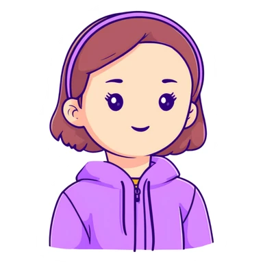 lilac pastel cute girl sticker