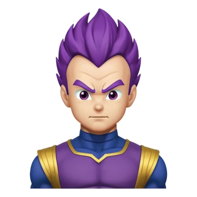 Vegeta ultra ego with purple hair sticker