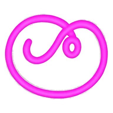 pink neon cursive sticker