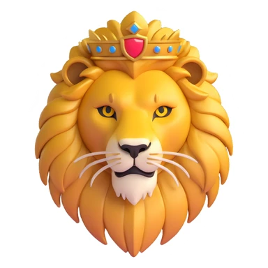 Augustus lion sigil with golden mane sticker