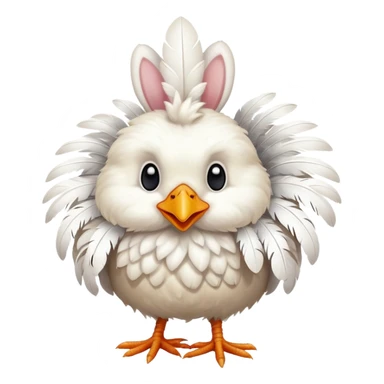 Chicken with rabbit legs sticker