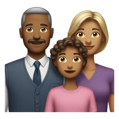 two men and daughter sticker