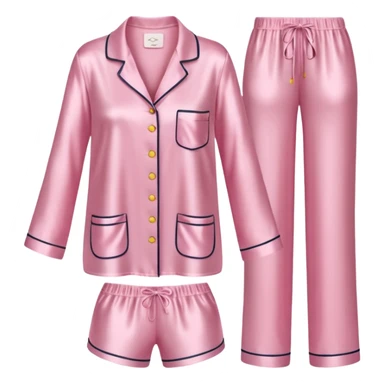Light pink silk pyjamas set sticker