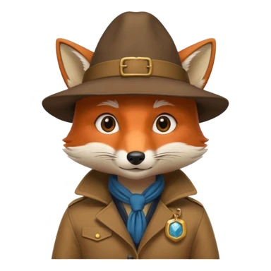 explorer fox sticker