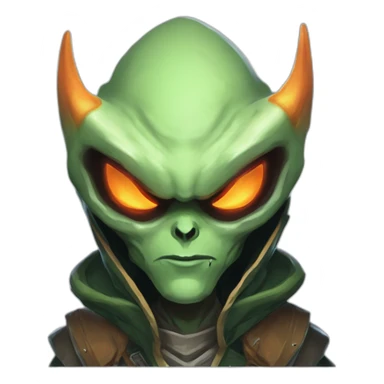 alien demon hunter scifi roguelike rpg style inspired by slay the spire digital art sticker