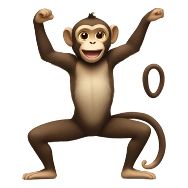 monkey doing the splits sticker