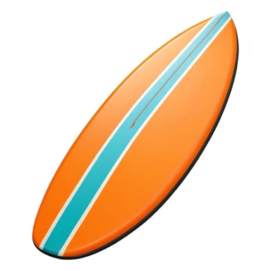 1 orange Surfboard with wave sticker