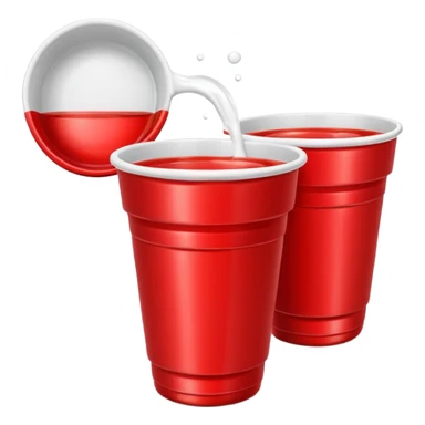 red beer pong cup sticker