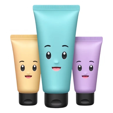 a pastel squeeze tube cosmetic sticker