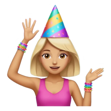 Birthday rave girl sticker