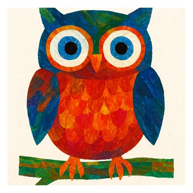 Eric carle owl sticker