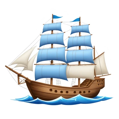 un barco navegando sticker