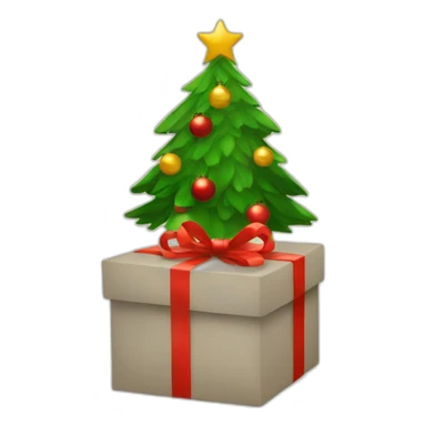 christmas presents underneath tree sticker