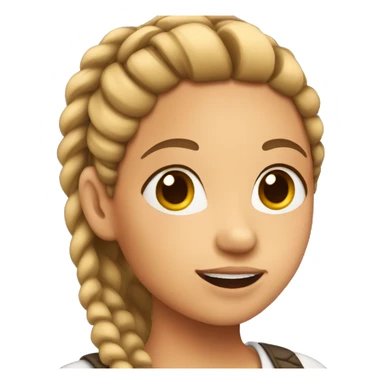 Girl with Braids sticker