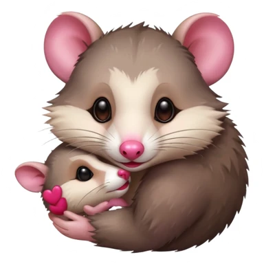 Opossum kissy sticker