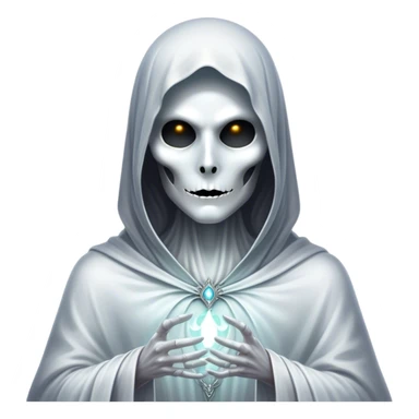 Full body, Cinematic and Ultra realistic 32k HD hauntingly beautiful specter with Balanced features, highly detailed, glowing with silver light, high shine, remembrance, a painting of white silver, fanciful, enchanting. The image is so lifelike it could leap off the canvas at any moment sticker