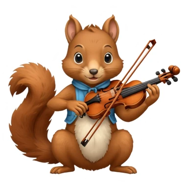 Squirrel playing violin sticker
