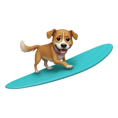 Chien qui danse sur un surf sticker