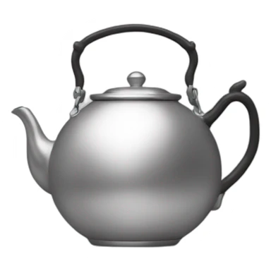Pure silver Japanese teapot sticker