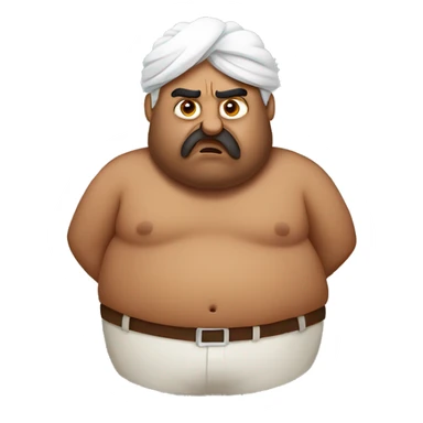 confused indian FAT MAN  sticker