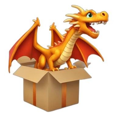 dragon from gift box sticker