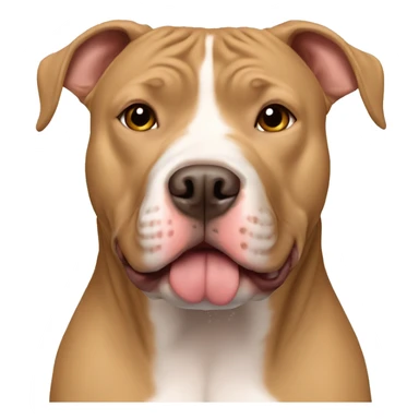 a tan colored pitbull sticker